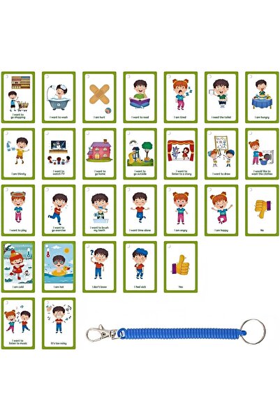Generic 32 Picture Flash Cards for Autism Communication