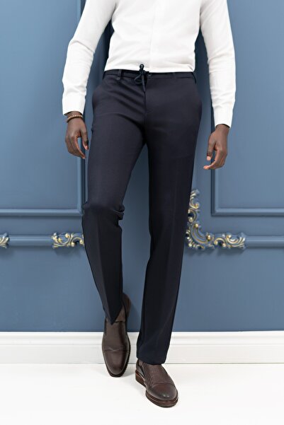 Ecer Παντελόνι από χειμερινό ύφασμα από ρεγιόν, κανονική εφαρμογή, με κορδόνι...