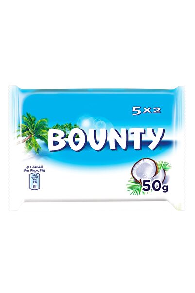 Bounty Chocolate Minis Multipack, 5 × 25 gm