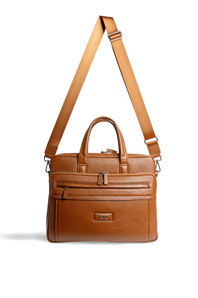 Yako Çanta Genuine Leather Briefcase-Laptop Bag with Shoulder Strap