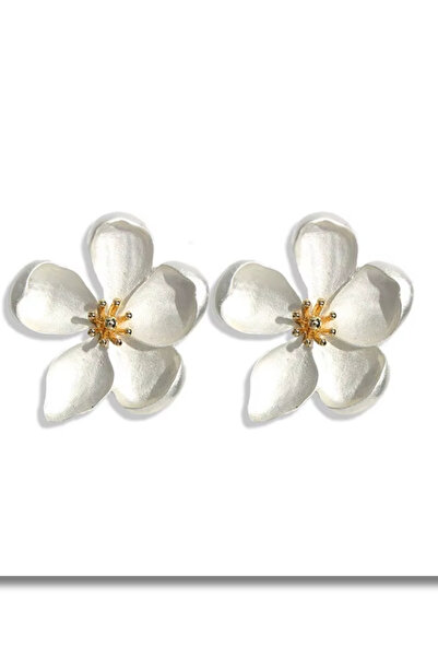 Waves And Pebbles Flower Earrings