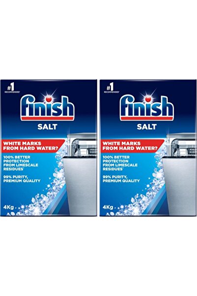 Finish ملح غسالة الصحون فينيش، عبوة من قطعتين (2 × 4 كجم)