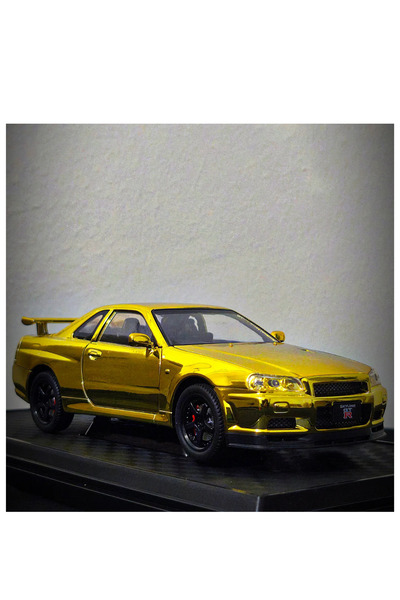 shop Nissan Skyline GT-R R34 Shinny Colors Altın Sarısı 1/24 Model Araba