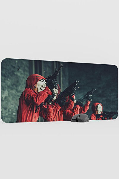 mousepad bastir La Casa De Papel Kore V3 90X40 XXL Gaming Rubber Non-Slip Bas...