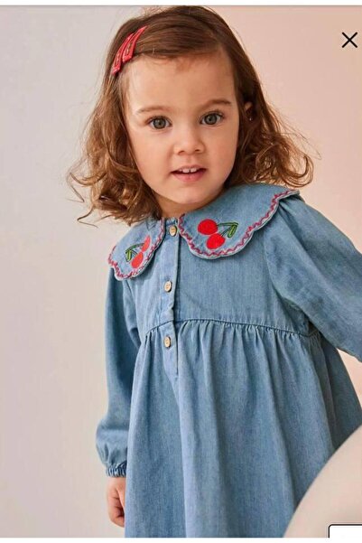 Fidekids Girl's Collared Cherry Patterned Dress