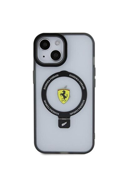 Ferrari Carcasă MagSafe Ring Stand pentru iPhone 15, transparentă