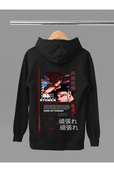 MAGORS سترة رياضية مطبوعة بتصميم ريومن سوكونا من أنمي جوجوتسو كايسن، مصنوعة م...