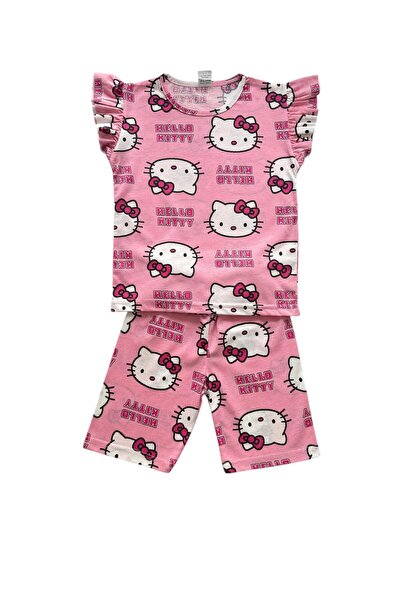 Kidora Kids Girls' Cotton Pink Color Cute Pattern Short Sleeve Summer Shorts ...