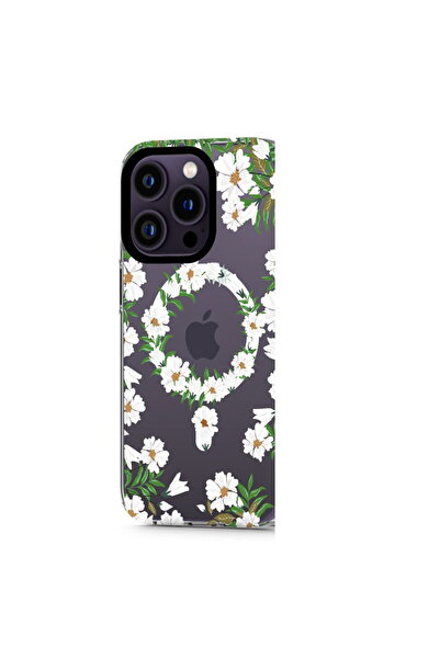 Tech-Protect MagSafe Case for iPhone 14 Pro - White Daisy
