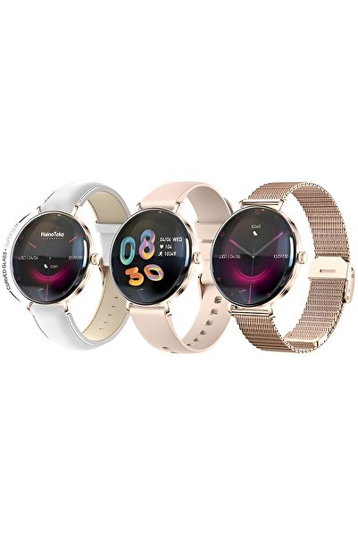 HAINOTEKO Haino Teko-18 Ladies Smart Watch: Round AMOLED, BT Calling & 3 Stra...