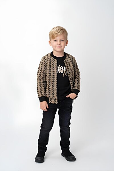 FURYATEX Комплект от 3 части за момчета: жилетка, тениска и дънки