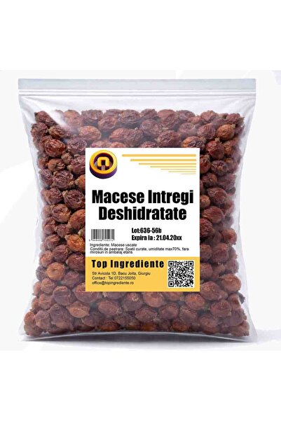 Top Ingrediente Whole Dehydrated Rose Hips - 1KG