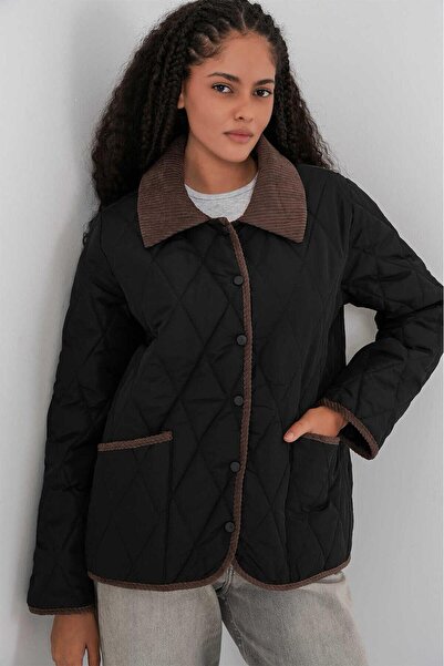 DEMOİSELLE Women's Quilted Oversize Coat