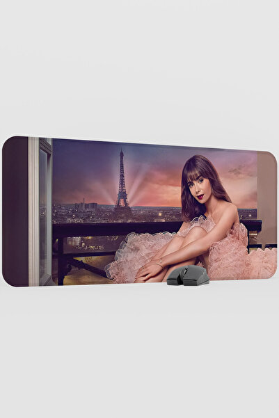 mousepad bastir Emily in Paris V5 90X40 XXL Gaming Rubber Non-Slip Base Mouse...