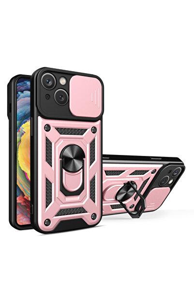 OEM Carcasă Hybrid Armor CamShield pentru iPhone 15 - Roz