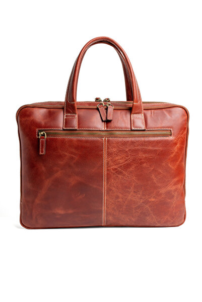 Yako Çanta Genuine Leather Briefcase-Laptop Bag with Shoulder Strap