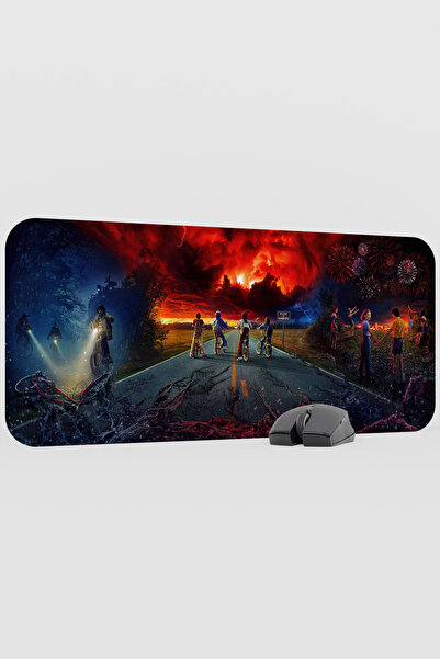 mousepad bastir Stranger Things V3 70X30 XL Gaming Rubber Non-Slip Base Mouse...
