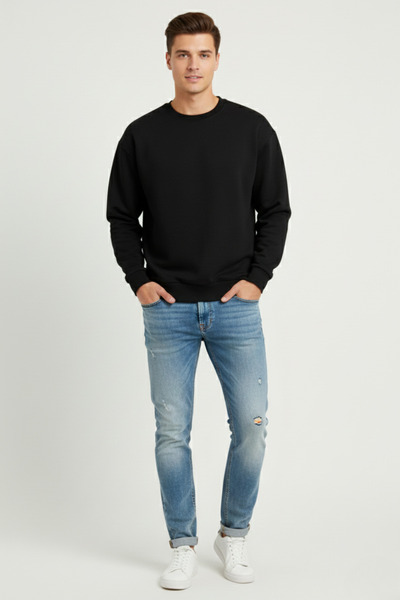 KOZİA OUTDOORS Hanorac unisex, confortabil, fără imprimeu, Basic Oversize, cu...