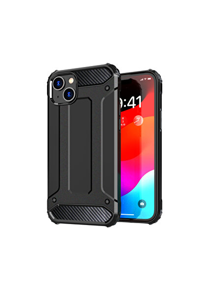 OEM iPhone 15 Plus Rugged Armor Case - Black