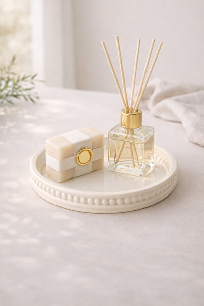 PELIUS Decorative Tray, Bathroom Soap, Room Fragrance Tray, Candle Presentati...