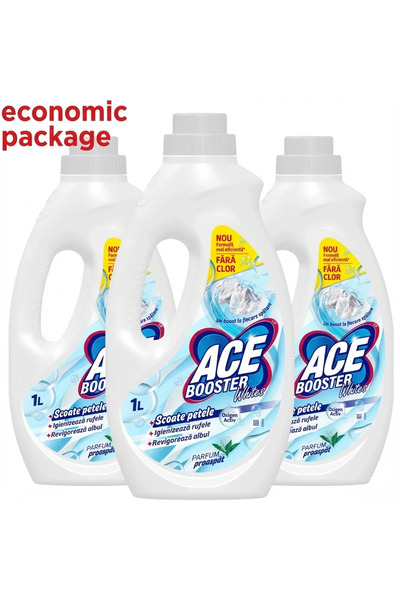 ACE Booster Whites, soluție de îndepărtare a petelor, fără clor, parfumată, 3...