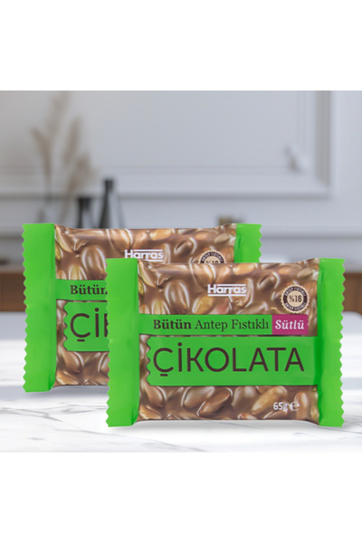 Harras Bütün A.Fıstıklı&Sütlü Çik. 65 g x 2 Adet