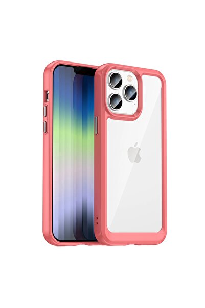 OEM iPhone 14 Pro Outer Space Gel Frame Case - Red