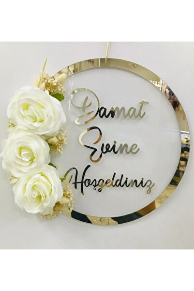 PAŞAOĞLU PLEKSİ Gelin Veya Damat Evine Hoşgeldiniz Kapı Süsü Duvar Süsü Masa ...