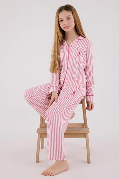 U.S. Polo Assn. Kids U.S. Polo Assn US2326-G Set de pijamale cămașă pentru fete