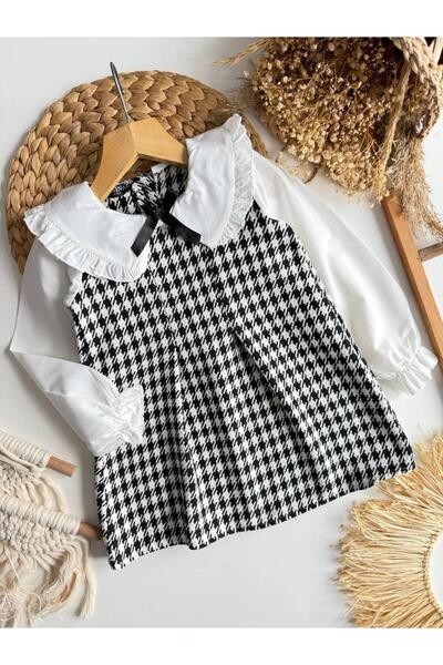 Azra KAZAYAĞI DESEN POPLİN DETAYLI ELBİSE