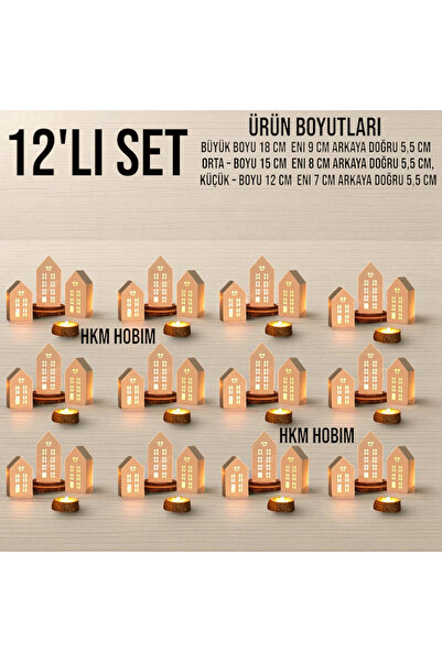 HKM Hobim Estetik 3'lü 2 SET Dekoratif Şamdan Ve Mumluk Takımı | Ev Ve Masa Ü...
