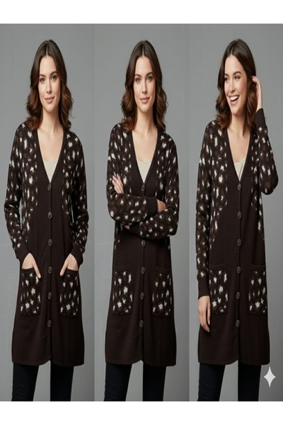 onno style women Silvery Leopard Print Classic Buttoned Jacket