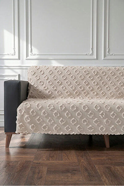 DECORA CASA HOME COLLECTİON Premium Chenille Jacquard Fabric Sofa Cover Non-S...