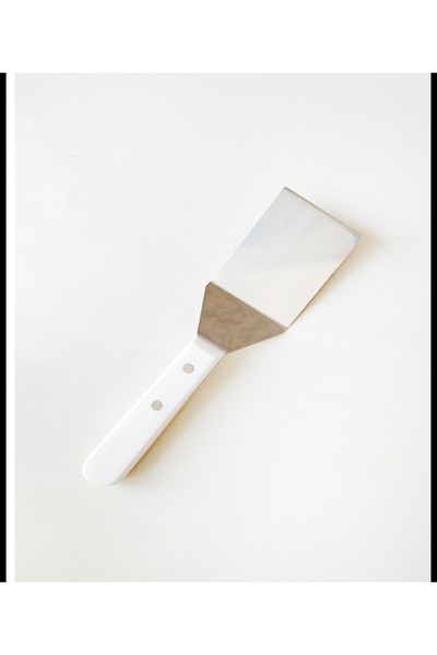 cc bin shihon Cake stand/cake turner, stainless steel, white handle