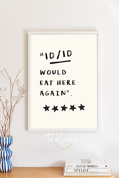 tablodea Tablou cu tipografie minimalistă scrisă în stil Pinterest 10/10, cu ...