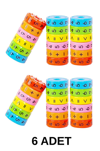 UĞURDAN Matematik İşlem Küpü Eğitici Oyuncak Zeka Küpü 6 Adet - Karne Hediyesi