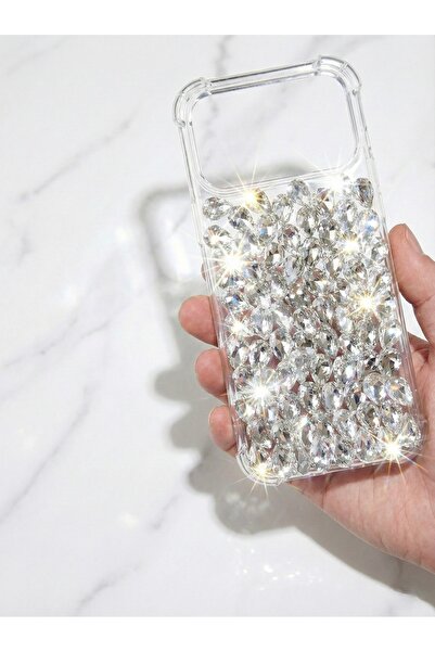 OSG iPhone 17 Pro Max Compatible Premium Stone Luxury Embroidered Phone Case