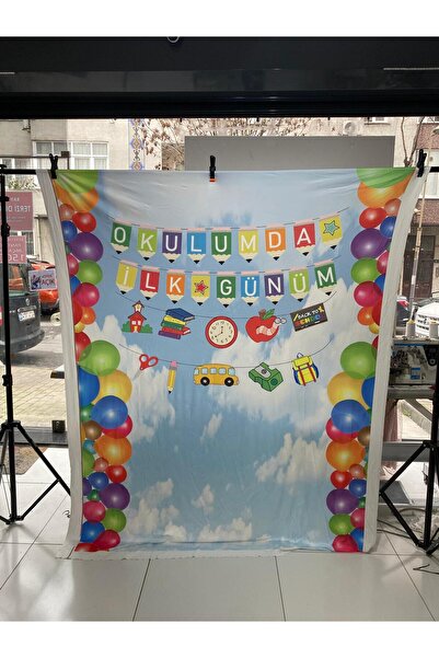PROMISEBACKDROP2 OKULUMDA İLK GÜNÜM 150x200 KUMAŞ PANO OKUL ETKİNLİK