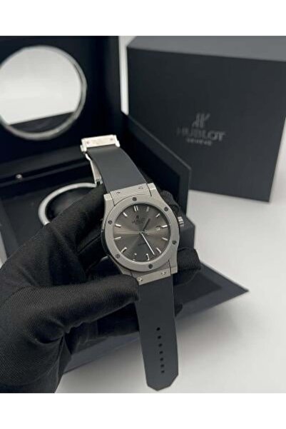 hublo Hublot Silver Watch with Black Edges