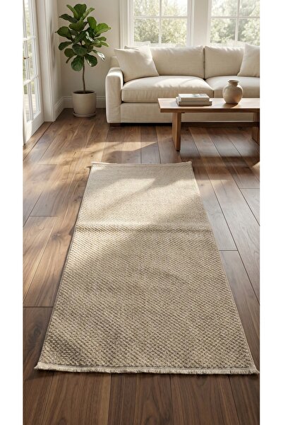 Bahariye Halı Bahariye Alize Düz Desenli BEJ Oturma odası, Salon, Mutfak, Kor...