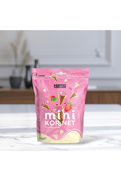 Harras Mini Kornet Çilek Kremalı 75 g