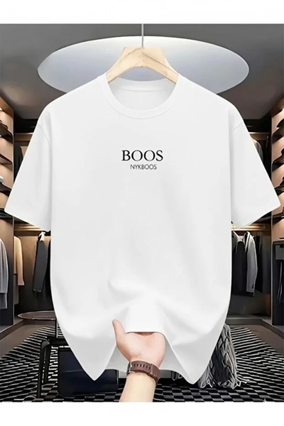 İnazuma Outdoors Unisex Oversized Printed Cotton Crew Neck Short Sleeve White...