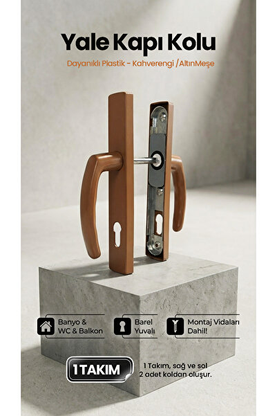 ÖZFIRAT PVC YAPI Plastik YALE (Barelli) Kapı Kolu, PVC Pimapen, Balkon, WC, B...