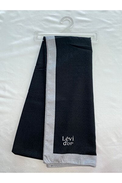 Levidor Monogram Desen Siyah Şal