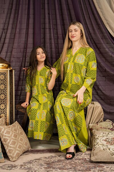 AFandina جلابية أفندينا المطرزة للأم والبنت | أناقة تلفت من أول نظرة SM - 44