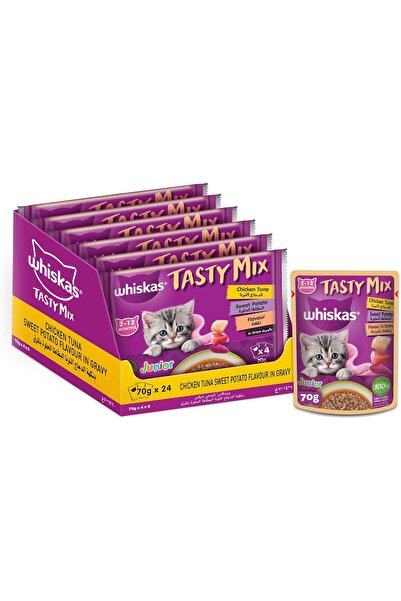 Whiskas Tasty Mix Junior with Chicken Tuna & Sweet Potato in Gravy
