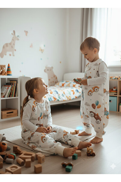 Wenaris Uyku Tulumu %100 Doğal Pamuk Çift Kat PAZEN Özel Kumaş Unisex 1.0 Tog...