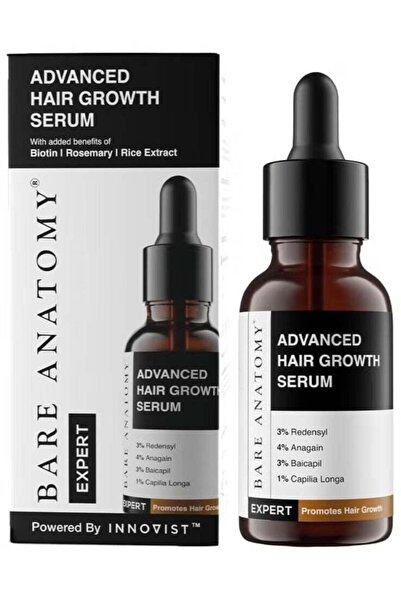 Bare Anatomy سيروم متطور لنمو الشعر مع ريدينسيل، أناجين، بايكابيل، وكابيليا ل...