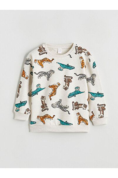 LC Waikiki Tiger Printed Boy's Sweatshirt for Style Enthusiasts from Uzg Store