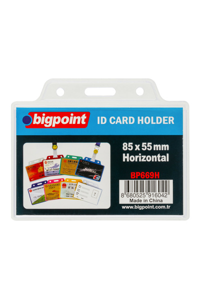 Bigpoint Card Bag Horizontal Transparent 85X55Mm X 10 Pieces
